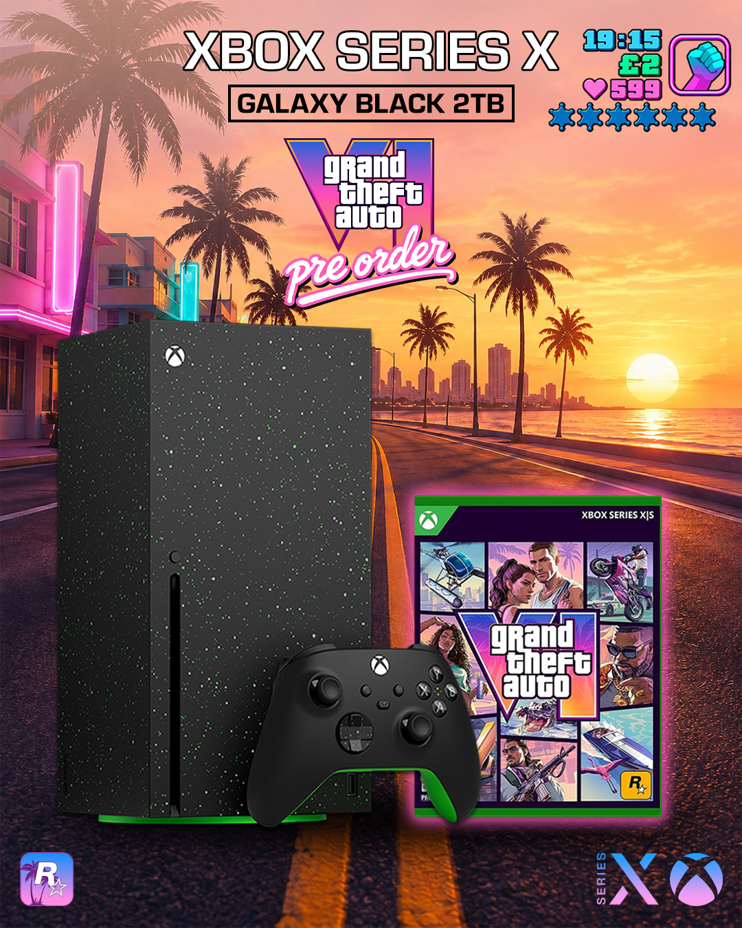 Xbox Series X Galaxy Black 2TB & GTA 6