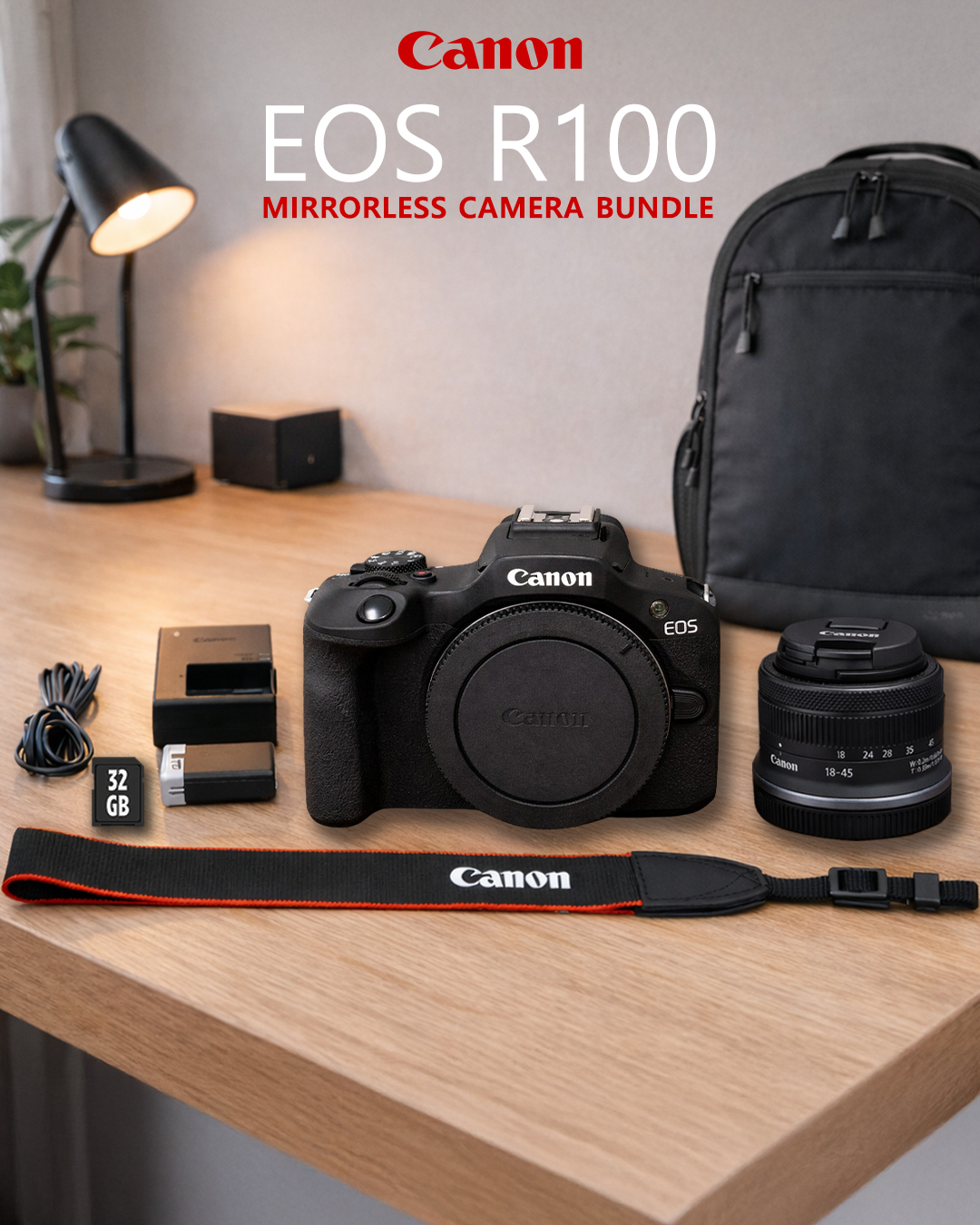 Canon EOS R100 Mirrorless Camera Bundle